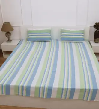 Classic-Lines-Blue-Green-Bedsheet-Main-Image