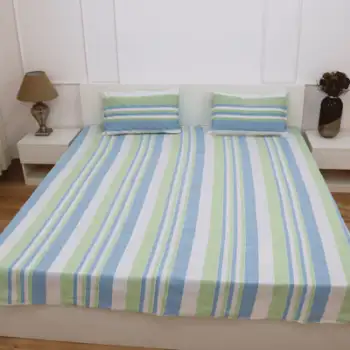 Classic-Lines-Blue-Green-Bedsheet-Main-Image