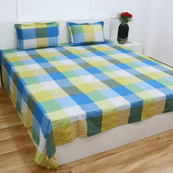 Quilted-Blue_Yellow-Bedsheet-Main-Image