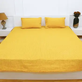 Quilted-Yellow-Bedsheet-Main-Image